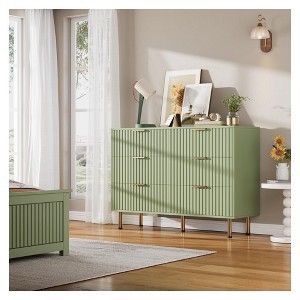 Fluted Drawer Storage Dresser, Chest with Ample Deep Drawers and Wide Top, Dresser for Bedroom - 1 of 4
