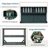 Sapphtopaz 65" Large Wooden Farmhouse Outdoor Potting Bench Table, Garden Potting Bench with 4 Storage Shelves & Side Hook, Potting Table for Outside - 4 of 4