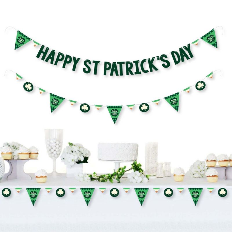 Big Dot of Happiness St. Patrick's Day - Saint Paddy's Day Party Letter Banner Decoration - 36 Banner Cutouts & Happy St. Patrick's Day Banner Letters, 2 of 8