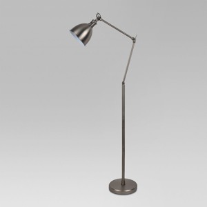 Industrial Task Floor Lamp Pewter Lamp Only - Threshold , Silver