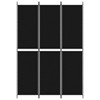 VidaXL 3-Panel Room Divider Black 59.1 in.x86.6 in. Fabric - 3 of 4