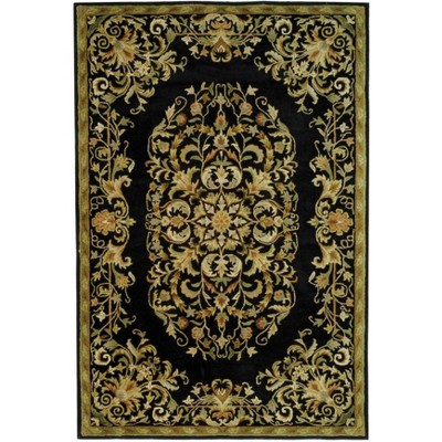Heritage Hg640 Hand Tufted Area Rug - Black - 5'x8' - Safavieh : Target