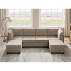 VANOMi Chenille Sectional Sofa with Ottoman - 3 of 4