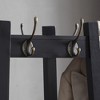 QingMoon Trapezoid Coat Rack, with 3-Tier Storage Shelves and Big Hooks for Entryway Organization - 4 of 4