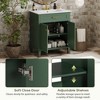 30-Inch Bathroom Storage Cabinet with Ceramic Basin, Soft Door Closure, and Adjustable Shelf - 2 of 4