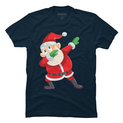Men's Design By Humans Christmas Dabbing Santa Claus By GiftsIdeas T-Shirt