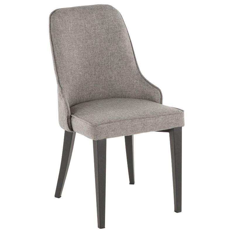 Set of 2 Nueva Contemporary Dining Accent Chair Gray - LumiSource, 3 of 12