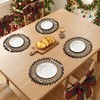 REGALWOVEN Round Farmhouse Placemats Set of 6 Placemats for Dining Table Decor Indoor Outdoor Washable Kitchen Table Mat Wipe Clean - 3 of 4