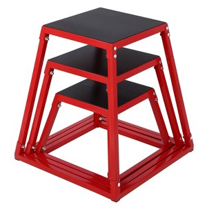 12", 18", 24" Jump Boxes, Heavy-duty Steel Plyometric Jump Box for Home Gym, Step up Box Plyo Jumping Box Platform Conditioning Strength Training - 1 of 4