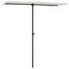 vidaXL Outdoor Parasol with Aluminum Pole 70.9 in.x43.3 in. Sand White - 3 of 4