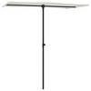 vidaXL Outdoor Parasol with Aluminum Pole 70.9 in.x43.3 in. Sand White - image 3 of 4