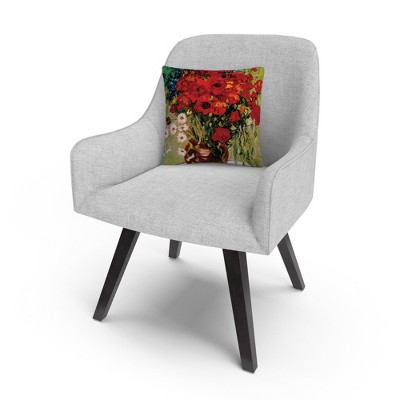 Vincent van Gogh Floral Microfiber Throw Pillow 16 x 16