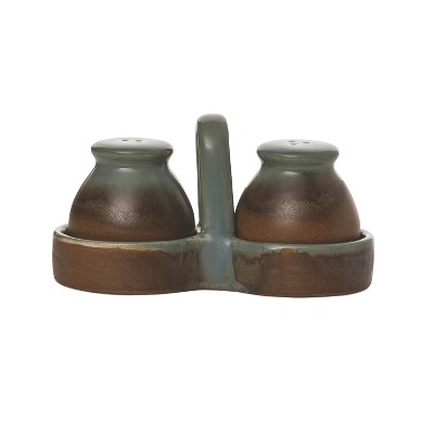 Transpac Ceramic 6.54" Earthy Salt Pepper Shaker Set of 3