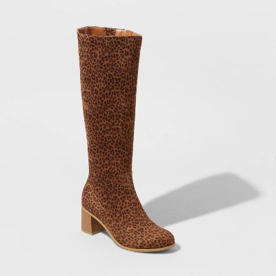 leopard riding boots