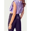 Women's CROPPED STRETCH-SATIN WRAP TOP - DO+BE - 2 of 3