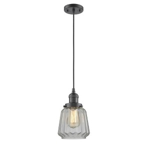 Chatham - 1 Light Cord Hung Mini Pendant In Art Deco Style-11 Inches Tall and 7 Inches Wide - 1 of 1