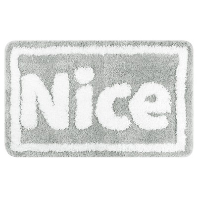 Unique Bargains Plush Letter Pattern Non-slip Soft Absorbent Bath Mat