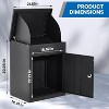 COZONY Lockable Package Delivery Box, Anti-Theft Waterproof Parcel Drop Box for Porch Fence Curbside - 2 of 4