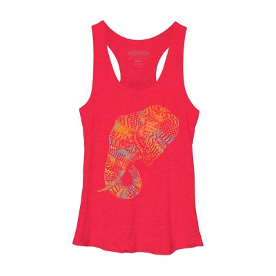 Women's Design By Humans Elephant (Majestic) By kase Racerback Tank Top