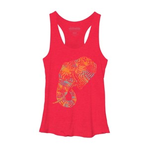 Women's Design By Humans Elephant (Majestic) By kase Racerback Tank Top - 1 of 3