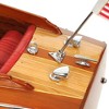 Chris Craft Runabout Wooden Model 7.75" – Handcrafted Display By Old Modern Handicrafts - 3 of 4