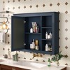 NicBex Bathroom Wall Mount Storage Cabinet Mirror Medicine Cabinet with Single Door & 6 Shelves - 4 of 4