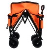 CAVINAS 3-in-1 Convertible Folding Wagon Cart, 500lbs Heavy-Duty Shopping Cart with Bench Seat & Storage, Wagon for Camping, Sports - 4 of 4