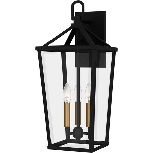 Hull 1-Light Matte Black Outdoor Wall Lantern - 1 of 4