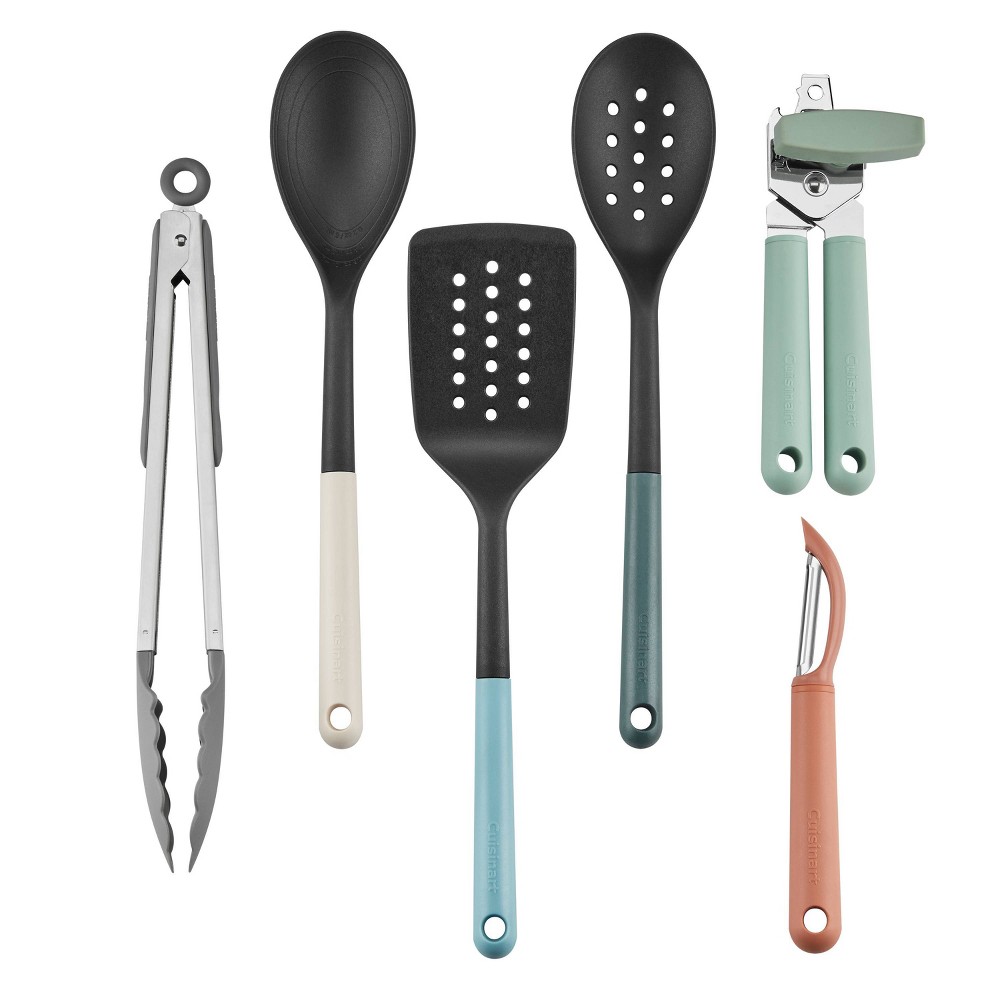 Photos - Other Accessories Cuisinart 6pc Gourmet Complete Tool and Gadget Set Green: Nylon Cooking Utensils, Dishwasher-Safe, Hanging Storage 