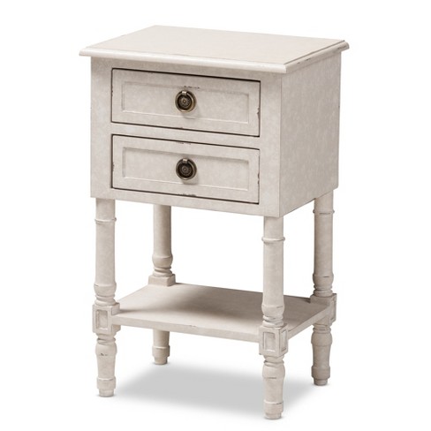 White on sale nightstand farmhouse