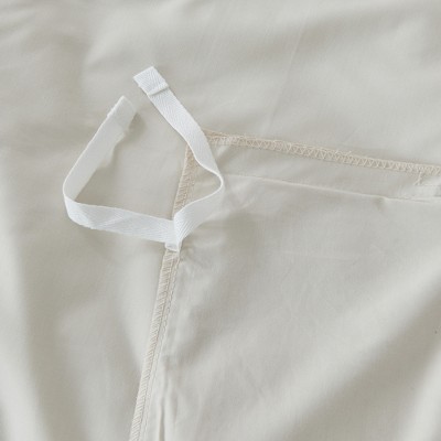 Twin XL Sand Pima Cotton Percale Duvet Cover Set