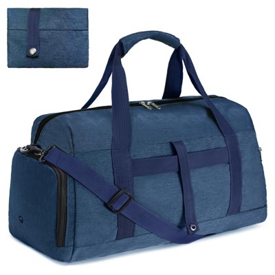 Gym Bags for Women Men with Wet & Shoe Compartment, 40L Foldable Travel Duffle Bag