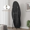 SEVOBAL Full Length Mirror 63" x 24" Flannel Wrapped Wooden Frame Irregular Wavy Design for Bedroom Living Room, Black, 63"*24"*3.34" - 4 of 4