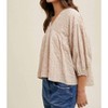 Women's Striped 3/4 Balloon Sleeve Top - WISHLIST - 2 of 3