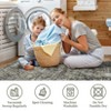 Modern Abstract Living Room Rug with Non-Slip Backing Ultra-Thin Stain Resistant Non Shedding Throw Carpet - 3 of 4