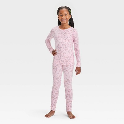 Kids' 2pc 'Leopard' Snuggly Soft Snug Fit Pajama Set - Cat & Jack™ Light Pink 10