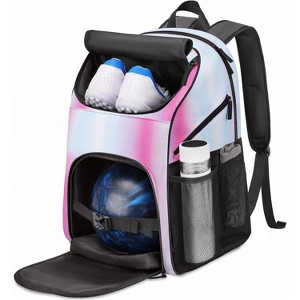 Bowling Ball Backpack Tote for Single Ball, with Padded Shoe Compartment , All-in-One Carrying Bag - 1 of 4