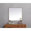 Elegant Lighting Metal Frame Square Mirror 24 inch in Brass - 4 of 4