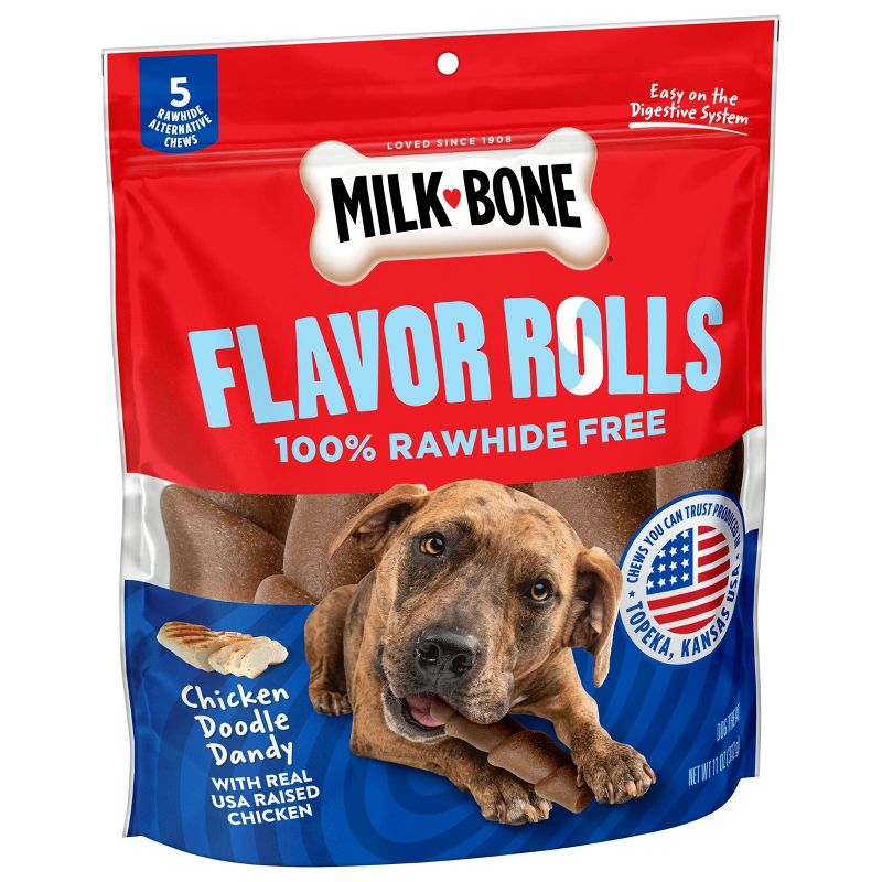 Milk-Bone Dog Treat with Real Chicken Flavor Rolls - 11oz, 5 of 8