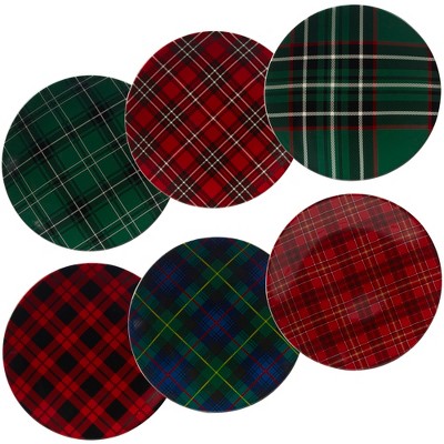 Plaid shop christmas dinnerware