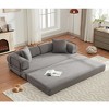 NicBex Oversized Upholstered Floor Sofa Bed with Convertible Folding Design,2-Seater Futon Couch Sleeper Sofa for Living Room,Bedroom - 3 of 4