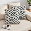 REGALWOVEN Geometric Soft Snowflake Fleece Throw Pillow Cover with Hidden Zippered for Sofa Living Room Chair Home Decor 2 Pcs - 2 of 4
