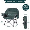 MUKE Oversized XL Padded Camping Chair with Cupholder, Cooler & Carry Bag, Heavy Duty 400lb, Outdoor Lounge Chair for Camping & Picnic - 3 of 4