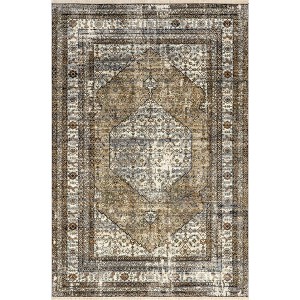 Nuloom Charvi Distressed Medallion Fringe Indoor Area Rug - 1 of 4