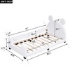 Teddy Fleece Twin Size Upholstered Daybed with Carton Ears Shaped Headboard Pine Wood MDF Platform Bed for Girls Boys Bear Ears - 4 of 4