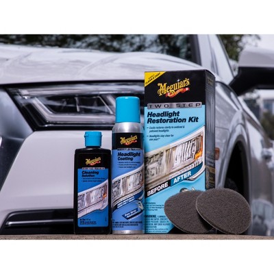 Meguiars Two Step Headlight Restoration Kit, Restores Headlights to Clear Finish_1