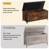 Storage Chest, Wood Storage Bench with Seating and Safety Hinge, Entryway Bench with Storage - 4 of 4
