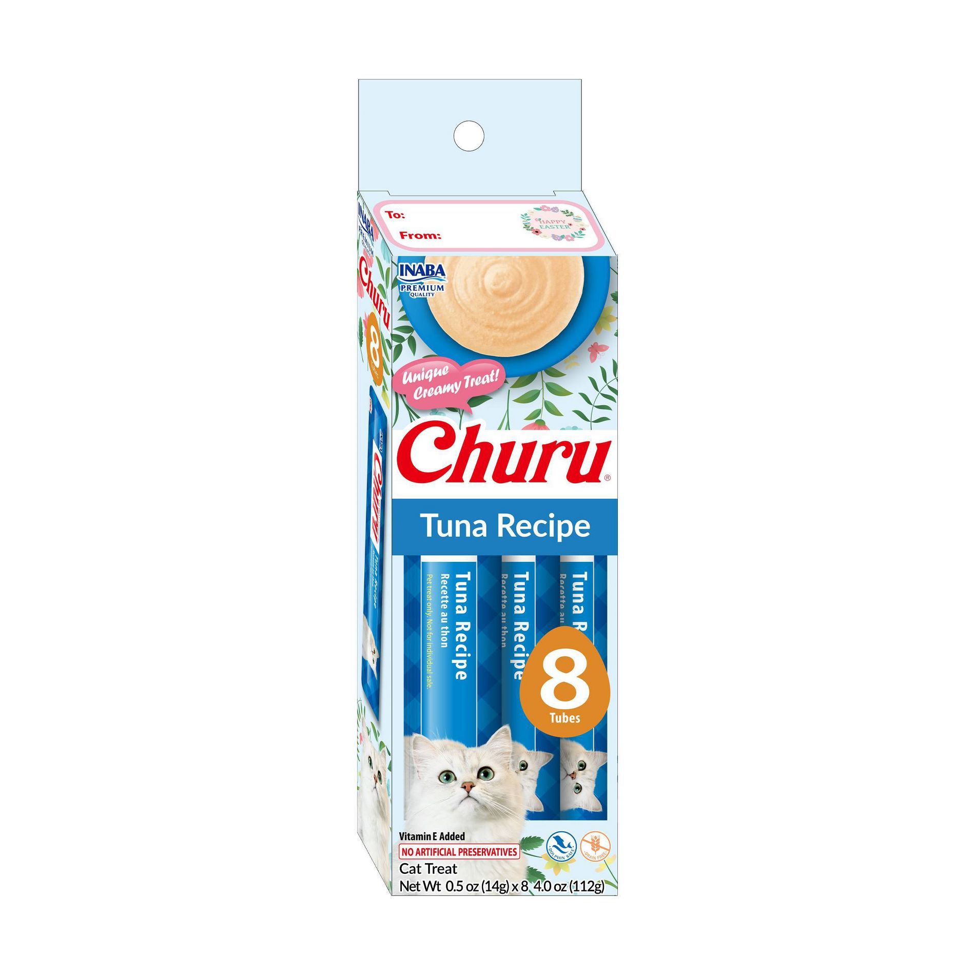 Inaba Churu Spring Tuna Flavor Lickable Cat Treats - 4oz/8ct