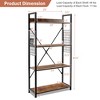 Costway 4 -Tier Industrial Bookshelf Open Storage Bookcase Display Shelf for Home Office - image 4 of 4