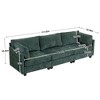 PAGED 111.42"Comfy 3-Seater Chenille Deep Couch,Indoor Sofa with Ultra-soft Cushions&Side Pocket,Modern Sofa for Living Room - 3 of 4